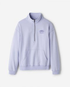 Roots Organic Cooper Relaxed Half Zip Stein - COSMIC SKY