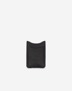 Roots Two Sided Card Holder Veg - BLACK