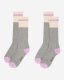 Roots Adult Cotton Cabin Pop Sock 2 Pack - GREY MIX Roots Adult Cotton Cabin Pop Sock 2 Pack - GREY MIX