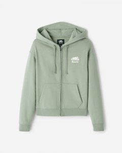 Roots Organic Original Relaxed Full Zip Hoodie - EUCALYPTUS