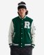 Roots Mens Vintage Varsity Jacket - PARK GREEN/WHITE Roots Mens Vintage Varsity Jacket - PARK GREEN/WHITE