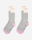 Roots Adult Roots Warm Cabin Pop Sock 2 Pack - LIGHT GREY MIX