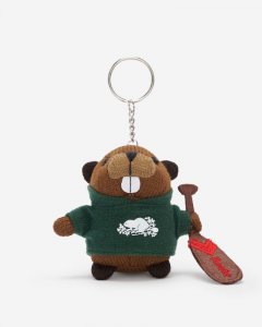 Roots Beaver Canoe Keychain - GRIZZLY BROWN