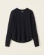 Roots Waffle Long Sleeve Top - BLACK Roots Waffle Long Sleeve Top - BLACK