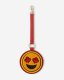 Roots Maple Leaf Smiley Charm - CANADIAN RED