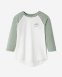 Roots Womens Organic Cooper Baseball T-Shirt - EUCALYPTUS Roots Womens Organic Cooper Baseball T-Shirt - EUCALYPTUS