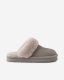 Roots Womens Shearling Platform Slipper - GREY