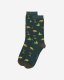 Roots Adult Springfield Print Crew Sock - VARSITY GREEN MIX