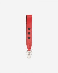 Roots Triple Heart Keychain Cervino - RACING RED/BLACK