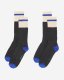 Roots Adult Cotton Cabin Pop Sock 2 Pack - BLACK MIX Roots Adult Cotton Cabin Pop Sock 2 Pack - BLACK MIX