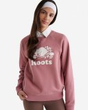 Roots Organic Original Crew Sweatshirt - RETRO ROSE