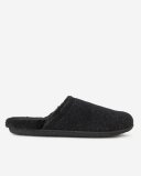 Roots Mens Mule Slipper - BLACK PEPPER