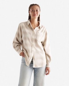 Roots Manning Flannel Relaxed Shirt - TURTLEDOVE CREAM