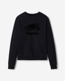 Roots Organic Original Crew Sweatshirt - BLACK/BLACK Roots Organic Original Crew Sweatshirt - BLACK/BLACK