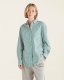 Roots Poplin Relaxed Shirt - GREEN STRIPE