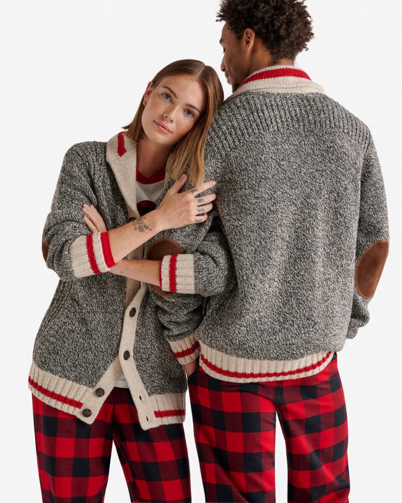 Roots Heritage Cabin Shawl Cardigan - GREY OAT MIX