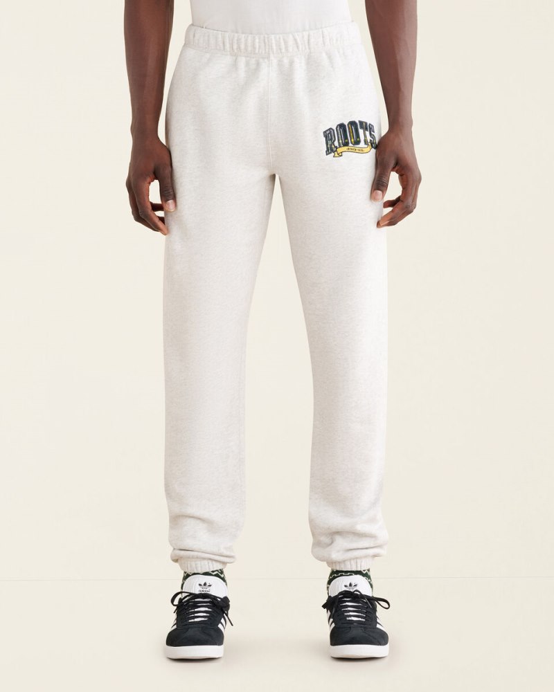 Roots Plaid Applique Sweatpant - WHITE MIX