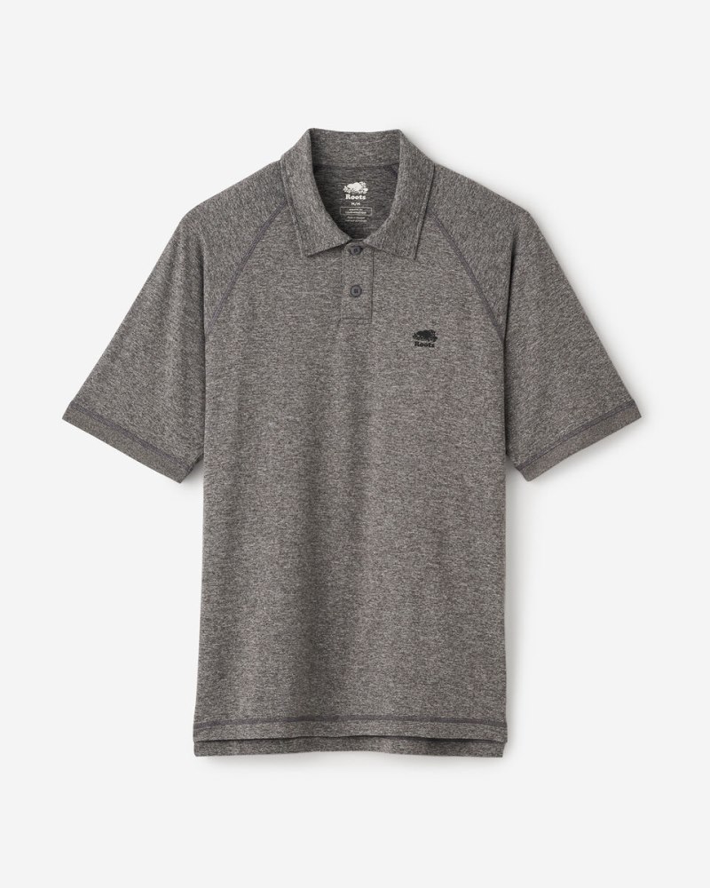 Roots Renew Peppered Polo - SALT & PEPPER