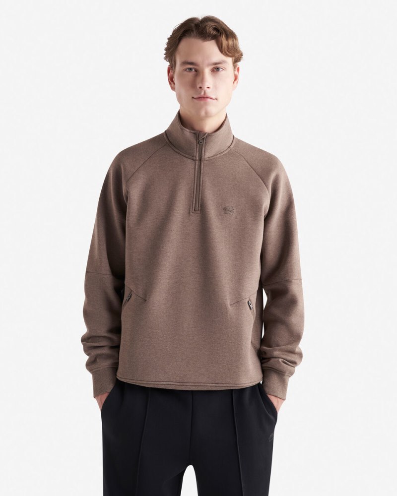 Roots Recover Half Zip Stein - UMBER BROWN MIX