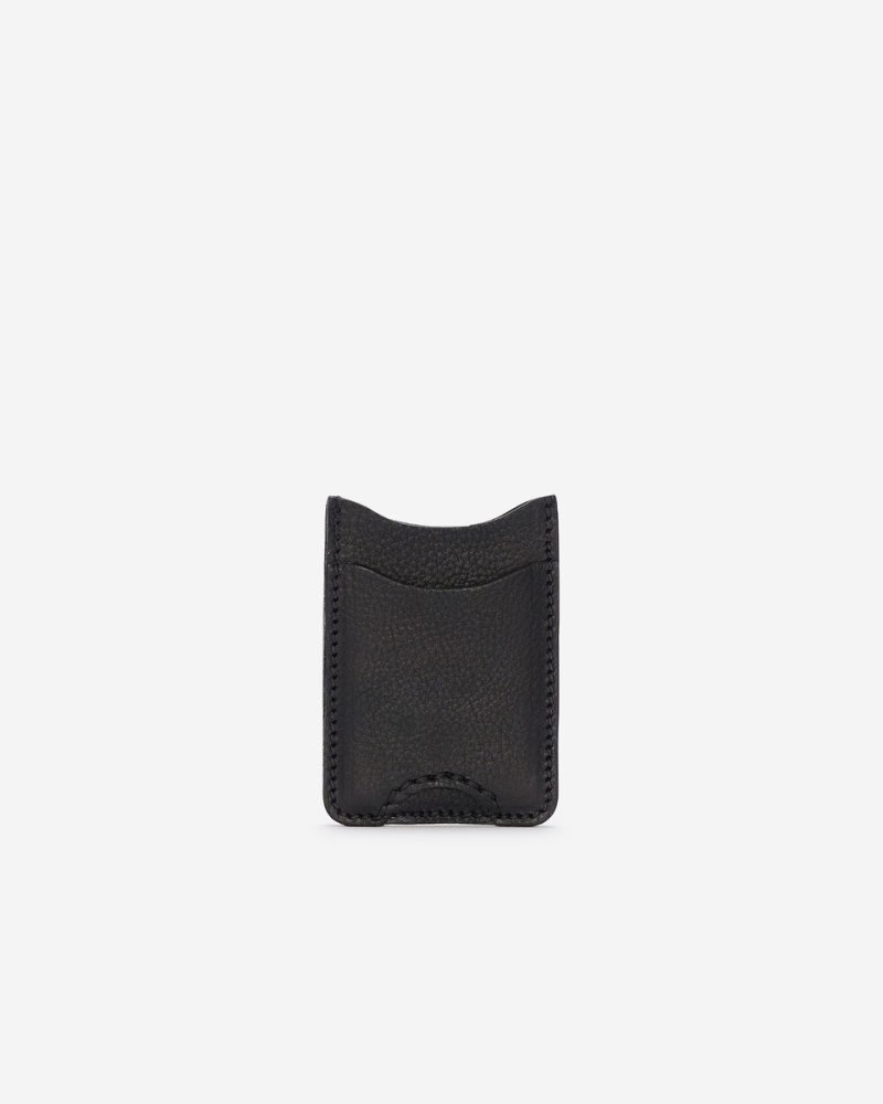 Roots Two Sided Card Holder Veg - BLACK