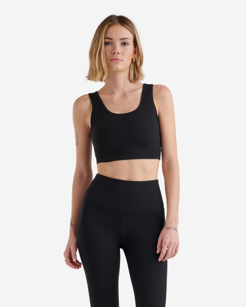 Roots Restore Crop Tank - BLACK