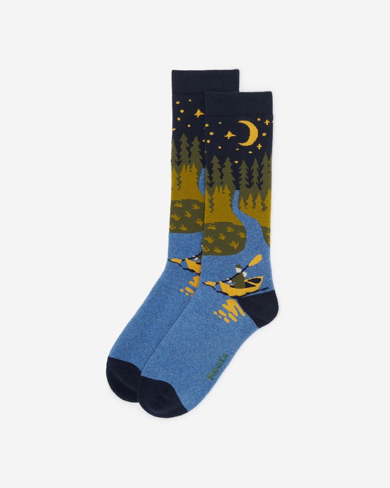 Roots Adult True Nature Boot Sock - NUGGET GOLD MIX