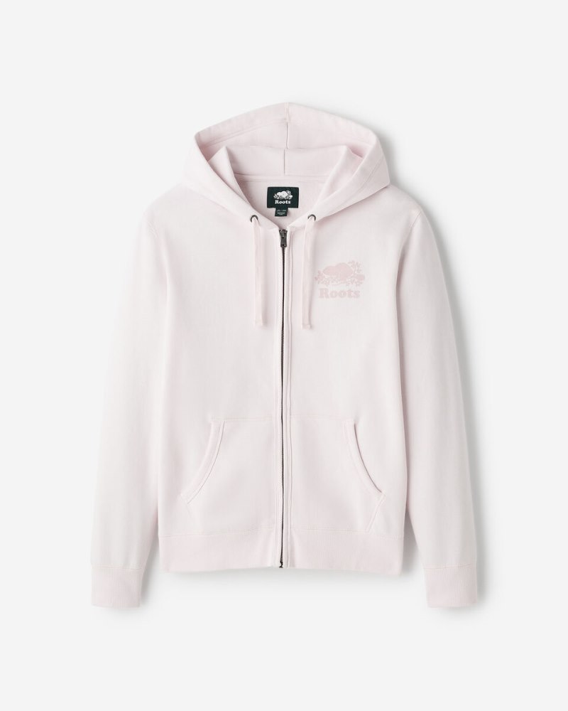 Roots Organic Original Full Zip Hoodie - PINK PEARL